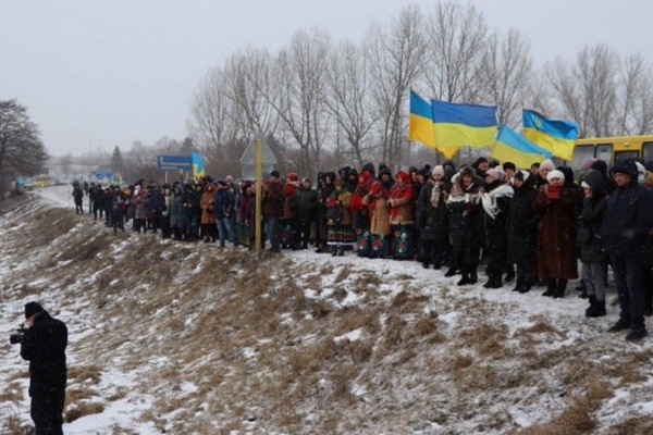 На границе Тернопольской и Хмельницкой областей отметили День Соборности