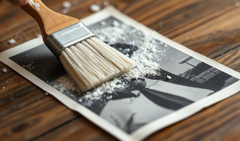 Сухой крахмал для старых фотокарточек: как аккуратно удалить жирные отпечатки пальцев