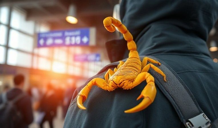 Чрезвычайная ситуация: в аэропорту Германии туристку ужалил ядовитый скорпион из багажа