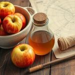 Керамическая пиала с яблоками, баночка меда и льняная нить на столе 1 Сентября.
