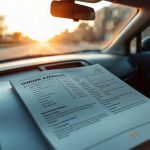 Техническая документация автомобиля на приборной панели в салоне