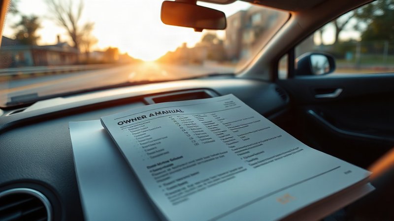 Техническая документация автомобиля на приборной панели в салоне