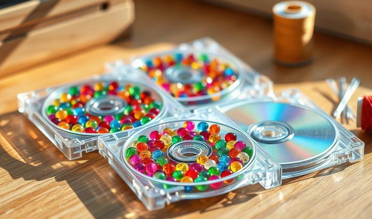 Органайзер из футляров для CD: как удобно хранить мелочи для рукоделия и бисер