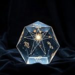 Светящаяся звездная кристаллическая призма с созвездиями