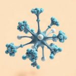 Трехмерная молекулярная модель тропонинового комплекса на актиновой нити