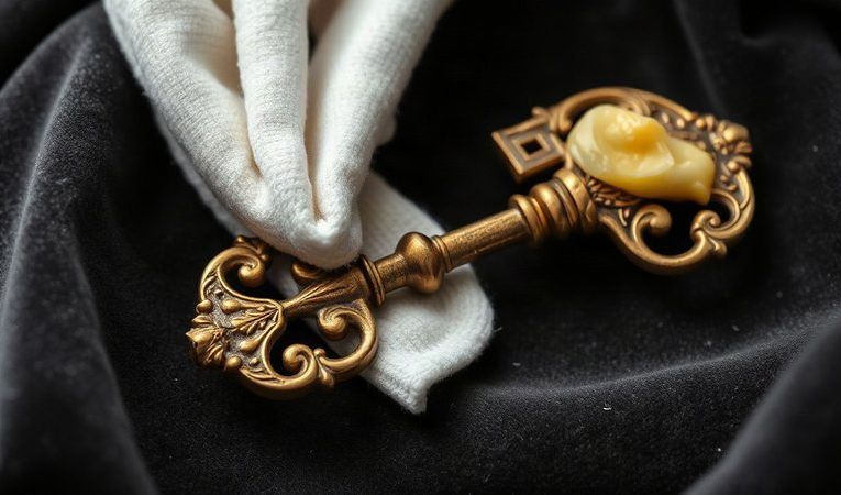Деликатная чистка старинных латунных ключей: сохраняем патину и блеск