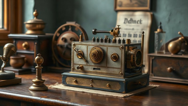 Металлический настольный арифмометр Однера 1874 года с установочными рычажками и рукояткой.