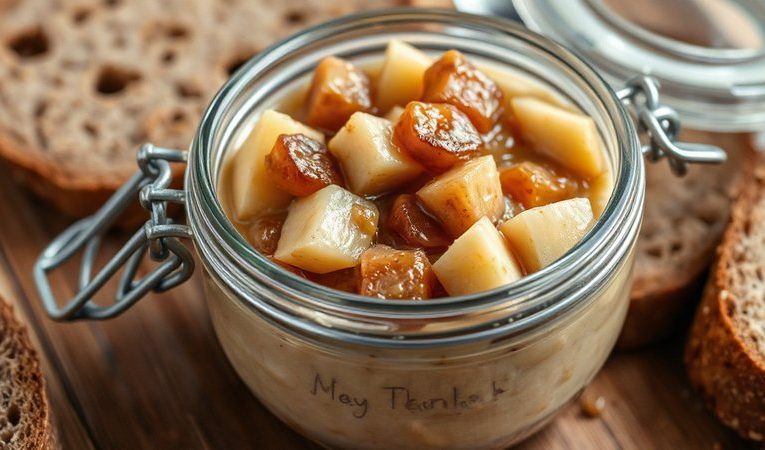 Домашний смалец с обжаренным яблоком и луком: кулинарные тонкости