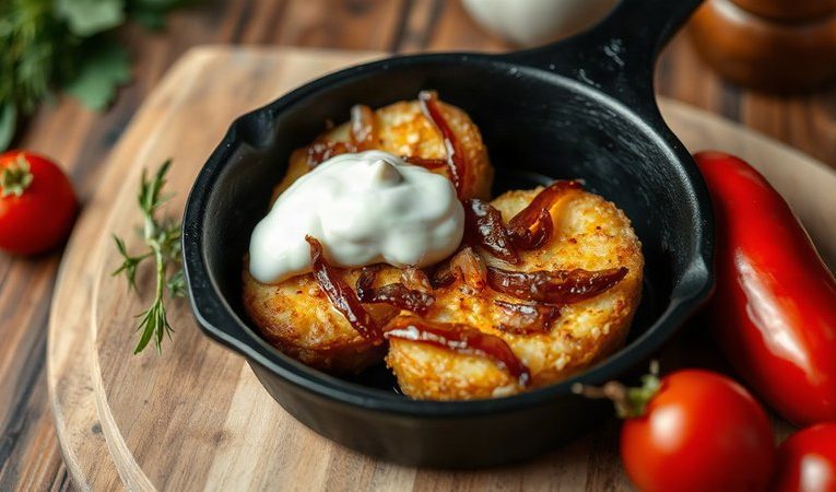 Деревенские картофельные зразы со шкварками на смальце: традиции вкуса