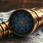Винтажный астрономический калейдоскоп с россыпью звездных кристаллов