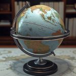 Полированный звездный глобус с мягкой подсветкой созвездий