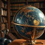 Винтажный вращающийся звездный глобус с зодиакальными поясами