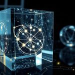 Световой кристаллический куб с лазерной 3D-гравировкой созвездий внутри