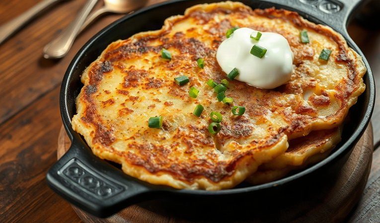 Деревенские драники на смальце с хрустящей золотистой корочкой: рецепт
