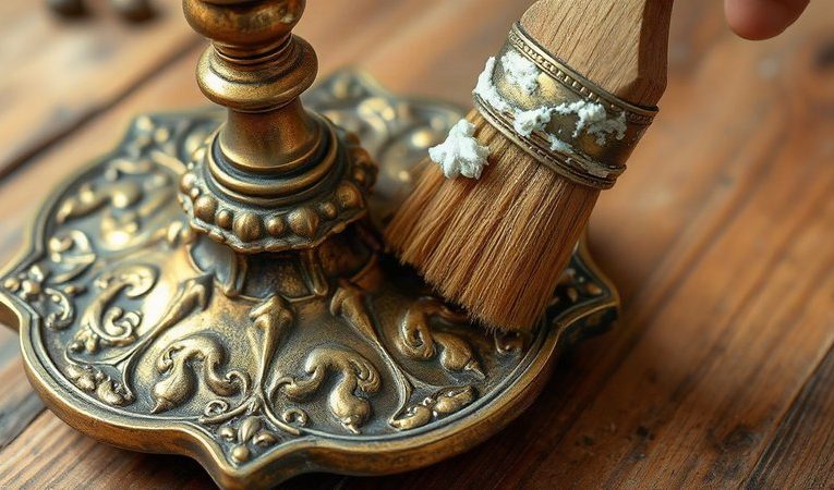 Как очистить и законсервировать бронзовые подсвечники с помощью пасты из муки, соли и уксуса